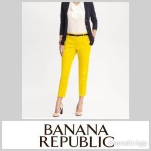 Yellow banana republic crop pants